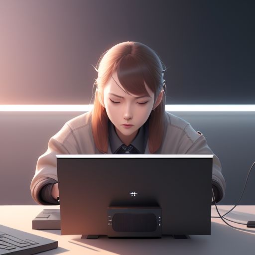 girl in front of a computer doing root cause analysis
